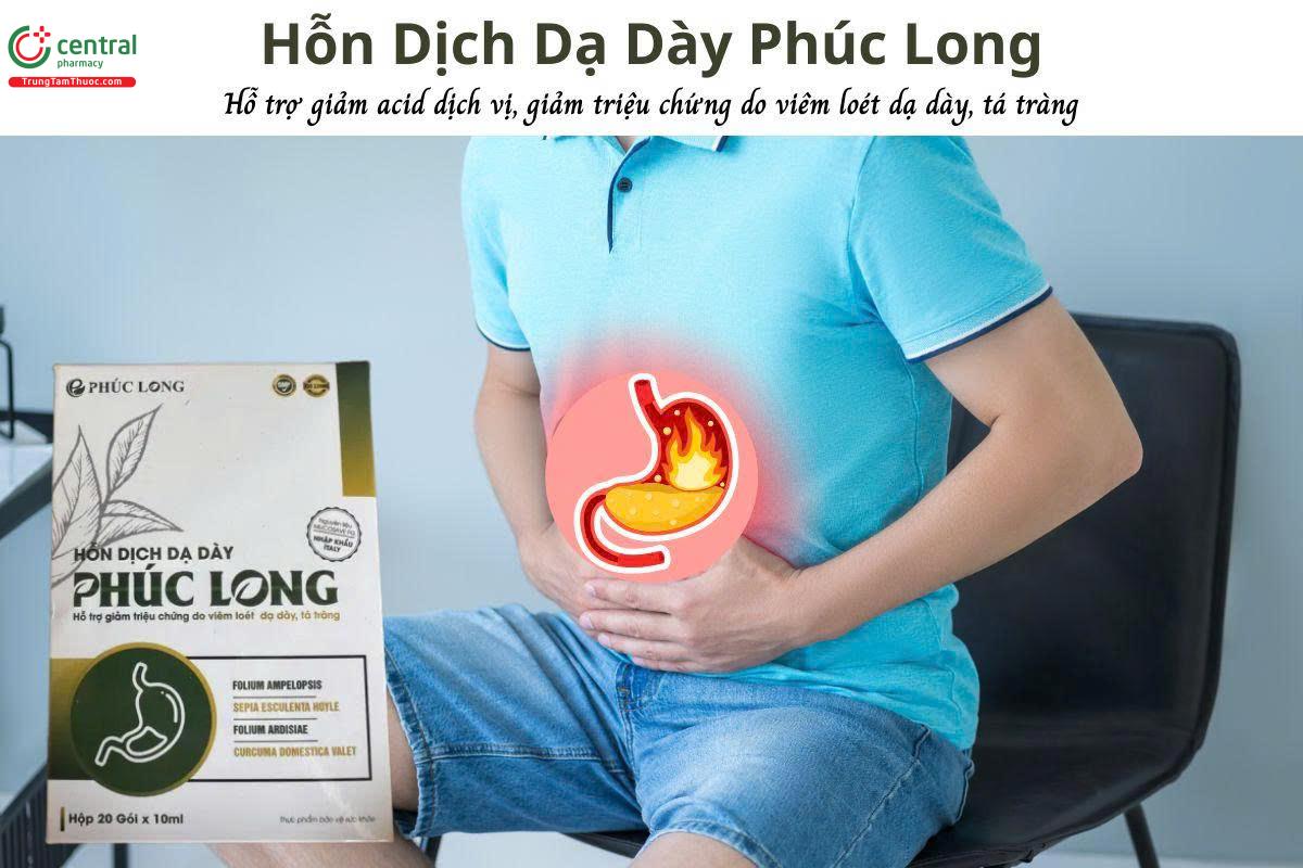 Hỗn dịch dạ dày Phúc Long - Giúp trung hòa lượng acid dịch vị, giảm đau dạ dày