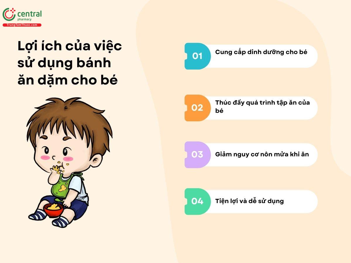 Lợi ích của việc sử dụng bánh ăn dặm cho bé 